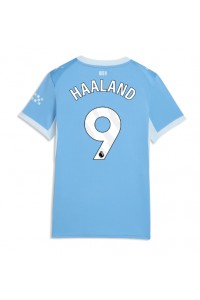Manchester City Erling Haaland #9 Jalkapallovaatteet Naisten Kotipaita 2026-27 Lyhythihainen